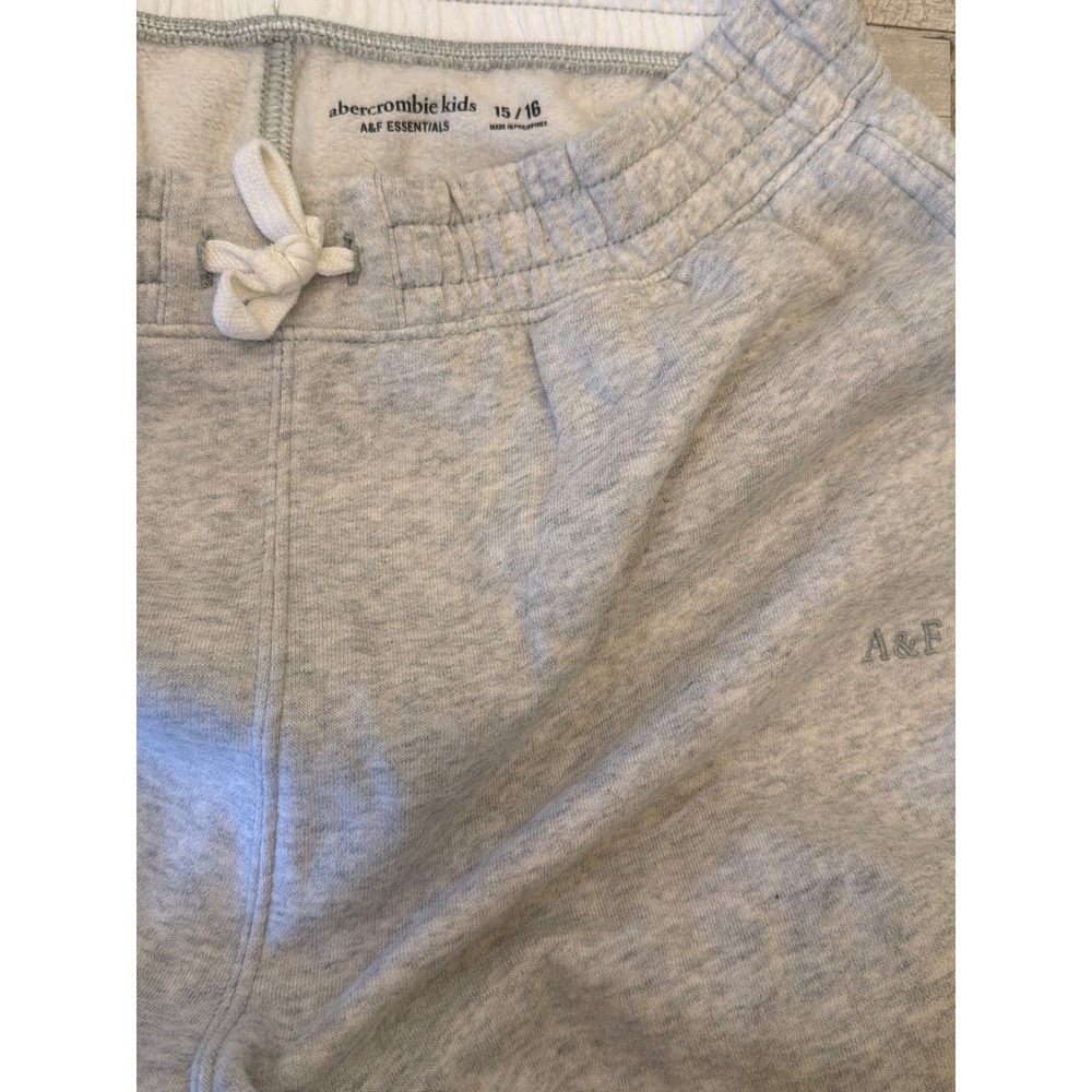 Abercrombie Kids A&F Essentials Gray Fleece Jogger Sweatpants Size 15/16